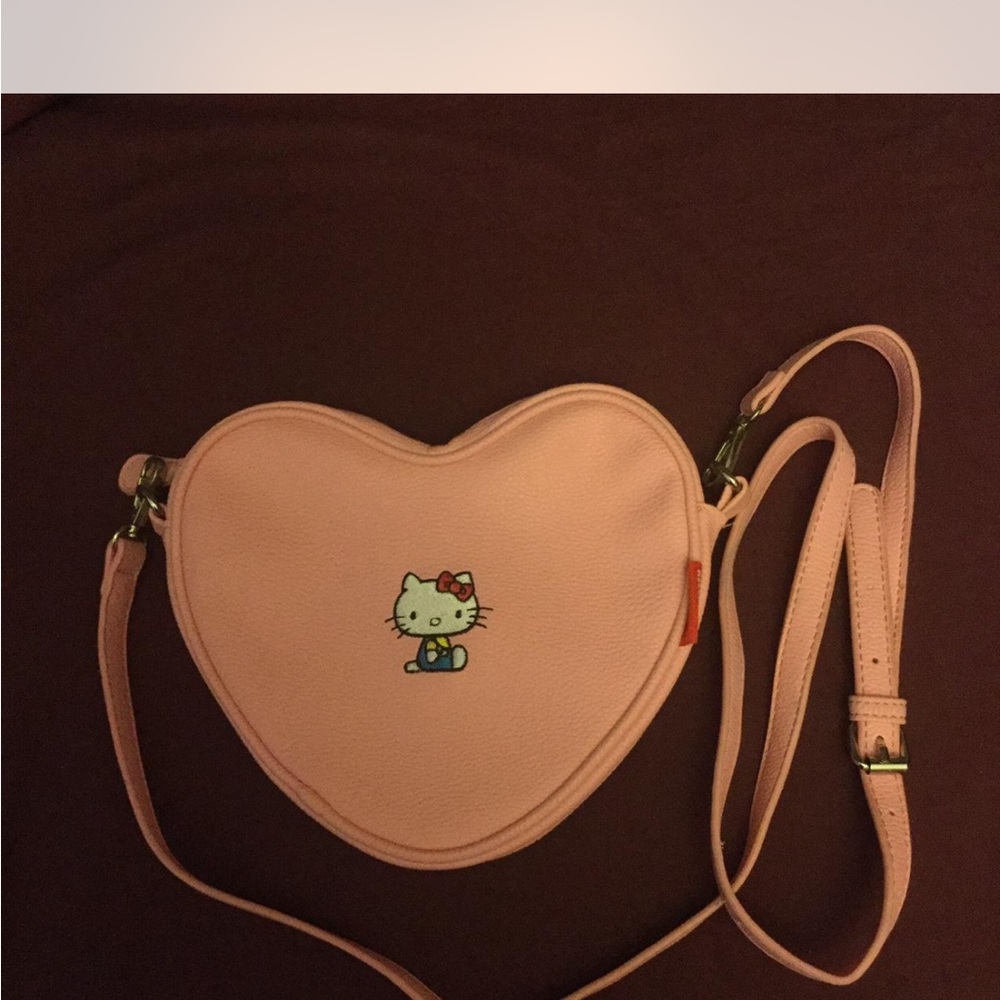 Lazy Oaf Pink Heart  Hello Kitty Crossbody Bag